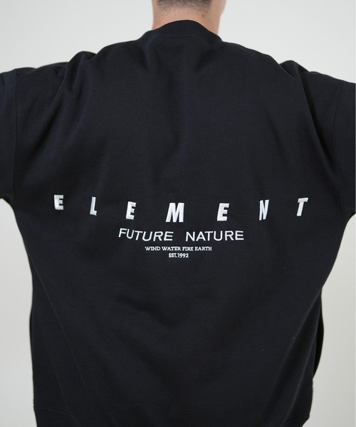 ELEMENT（エレメント）の「ELEMENT/エレメントトレーナー/クルースウェット 撥水 防風 BF022-027（スウェット・メンズ・ホワイト/ブラック・L/M/XL）」の7枚目の写真