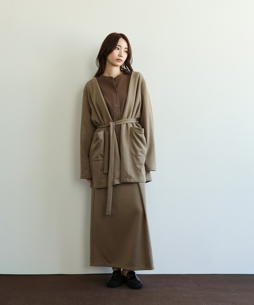 select MOCA Et(セレクトモカエト)の「【Et】Side Shirring Band Collar Shirt(シャツ/ブラウス・レディース・ブラウン/チャコール・FREE)」の20枚目の写真