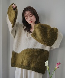 mideal(}CfB[)nuance knit pullover / jAXjbguI[o[(jbg/Z[^[)