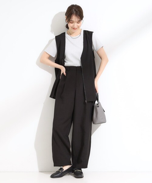 Cutie Blonde（キューティーブロンド）の「【セットアップ可】さらりと軽やか 麻調ゆるカーブパンツ（その他パンツ・レディース・ブラック/ブラウン系その他・03/02/01/04）」の5枚目の写真