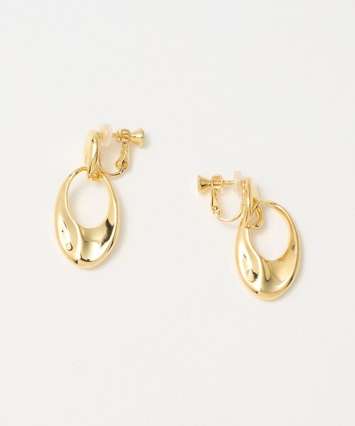 green label relaxing（グリーンレーベルリラクシング）の「Wオーバルリング イヤリング（イヤリング・レディース・シルバー/ゴールド・FREE）」の5枚目の写真