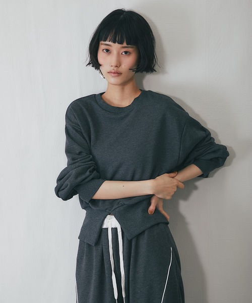 ANOTHER S（アナザーエス）の「セットアップ可クロップド丈裏毛プル