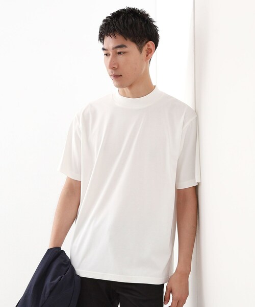 THE SHOP TK (ザ ショップ ティーケー )の「モックネックプレーティング半袖Tシャツ 【接触冷感/洗濯機OK】(Tシャツ/カットソー・メンズ・ブラック/オフホワイト/ライトグレー・04/03/02)」の20枚目の写真