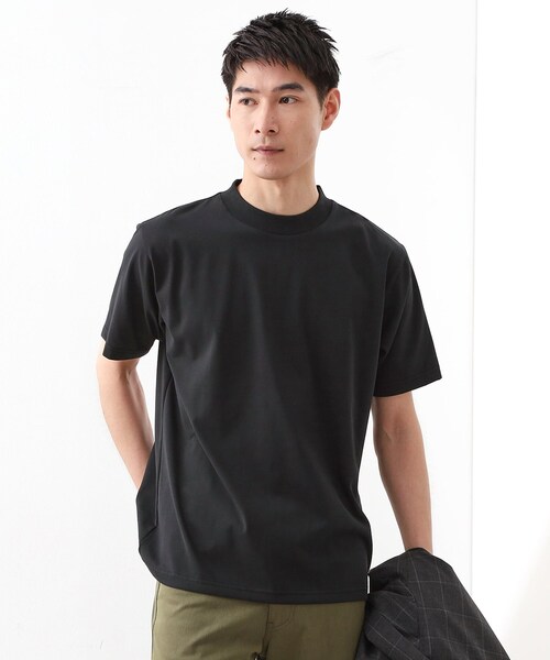 THE SHOP TK (ザ ショップ ティーケー )の「モックネックプレーティング半袖Tシャツ 【接触冷感/洗濯機OK】(Tシャツ/カットソー・メンズ・ブラック/オフホワイト/ライトグレー・04/03/02)」の6枚目の写真