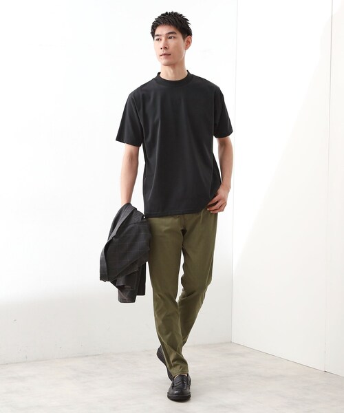 THE SHOP TK (ザ ショップ ティーケー )の「モックネックプレーティング半袖Tシャツ 【接触冷感/洗濯機OK】(Tシャツ/カットソー・メンズ・ブラック/オフホワイト/ライトグレー・04/03/02)」の8枚目の写真