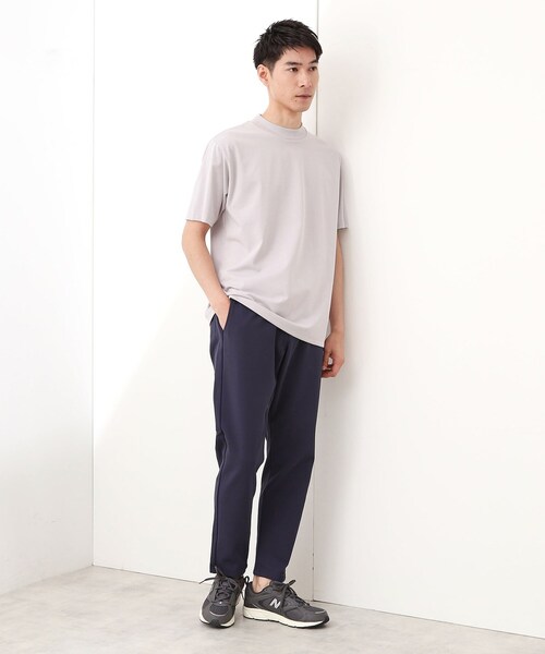 THE SHOP TK (ザ ショップ ティーケー )の「モックネックプレーティング半袖Tシャツ 【接触冷感/洗濯機OK】(Tシャツ/カットソー・メンズ・ブラック/オフホワイト/ライトグレー・04/03/02)」の12枚目の写真