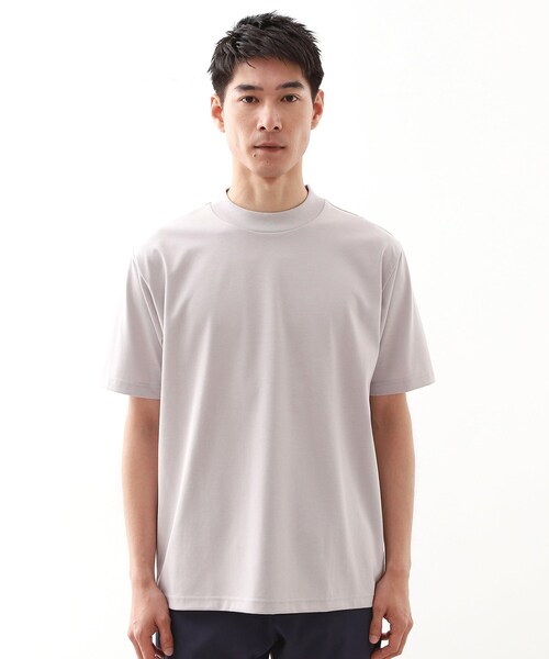 THE SHOP TK (ザ ショップ ティーケー )の「モックネックプレーティング半袖Tシャツ 【接触冷感/洗濯機OK】(Tシャツ/カットソー・メンズ・ブラック/オフホワイト/ライトグレー・04/03/02)」の14枚目の写真