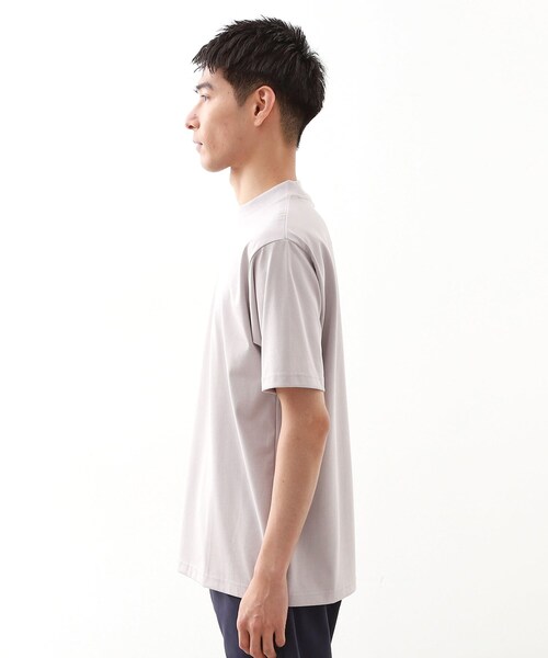 THE SHOP TK (ザ ショップ ティーケー )の「モックネックプレーティング半袖Tシャツ 【接触冷感/洗濯機OK】(Tシャツ/カットソー・メンズ・ブラック/オフホワイト/ライトグレー・04/03/02)」の15枚目の写真