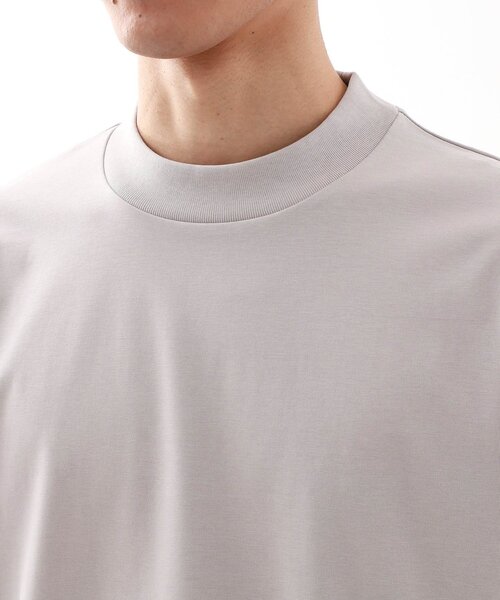 THE SHOP TK (ザ ショップ ティーケー )の「モックネックプレーティング半袖Tシャツ 【接触冷感/洗濯機OK】(Tシャツ/カットソー・メンズ・ブラック/オフホワイト/ライトグレー・04/03/02)」の17枚目の写真