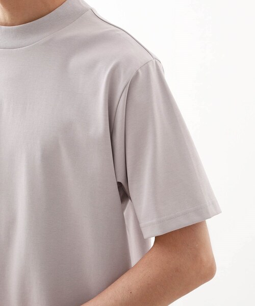 THE SHOP TK (ザ ショップ ティーケー )の「モックネックプレーティング半袖Tシャツ 【接触冷感/洗濯機OK】(Tシャツ/カットソー・メンズ・ブラック/オフホワイト/ライトグレー・04/03/02)」の18枚目の写真