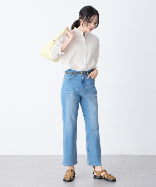 A/C DESIGN BY ALPHA CUBIC(エーシーデザインバイアルファキュービック)の「ストライプバンドカラーシャツ(シャツ/ブラウス・レディース・ベージュ/ライトグレー/ブラック・11号/9号/13号)」の17枚目の写真