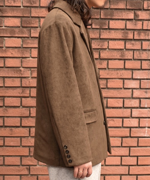 Noen（ノエン）の「フェイクスエードテーラードジャケット（テーラードジャケット・メンズ・ブラウン/カーキ・MEDIUM/LARGE）」の5枚目の写真