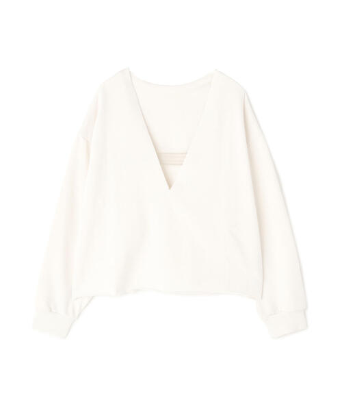 N.（N. Natural Beauty Basic）（エヌエヌナチュラルビューティーベーシック）の「Vネックスウェットプルオーバー（スウェット・レディース・ネイビー/ホワイト/グレー・MEDIUM）」の16枚目の写真