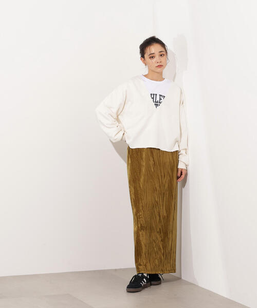 N.（N. Natural Beauty Basic）（エヌエヌナチュラルビューティーベーシック）の「Vネックスウェットプルオーバー（スウェット・レディース・ネイビー/ホワイト/グレー・MEDIUM）」の22枚目の写真