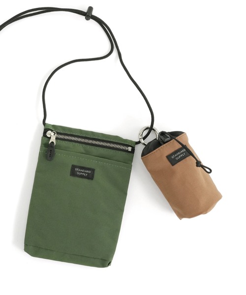 STANDARD SUPPLY(スタンダードサプライ)の「スタンダードサプライ / SIMPLICITY シンプリシティ / DRAW STRING CHARM POUCH ドローストリングチャームポーチ(ポーチ・レディース・モカ/マスタード/ネイビー/ブラック/チャコールグレー/ダークパープル/サンドベージュ/グリーン/ブルー/レッド/グレー/ダークブラウン・FREE)」の16枚目の写真