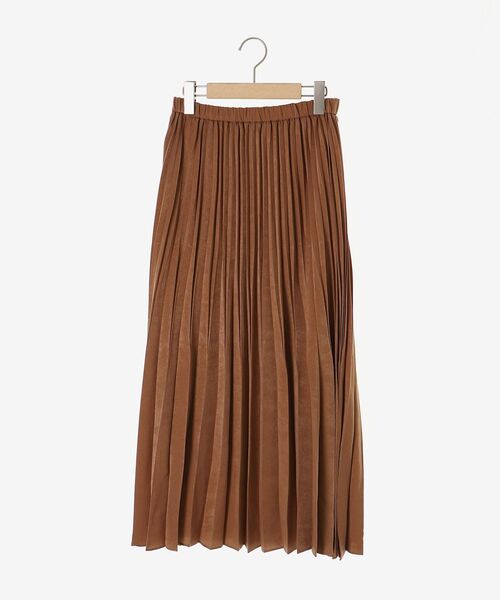 le.coeur blanc（ルクールブラン）の「《手洗い可能》マロンサテン変形プリーツスカート（スカート・レディース・ダークグレー/キャメル・38）」の21枚目の写真