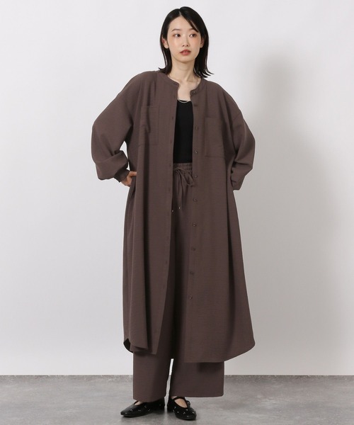 LAKOLE（ラコレ）の「サップVTGシャツワンピース / 592580（シャツワンピース・レディース・ライトベージュ/スミクロ/チャコール/ブラウン・FREE）」の3枚目の写真