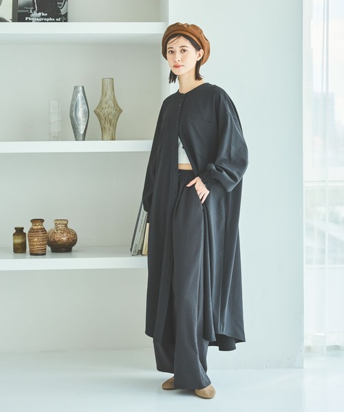 LAKOLE（ラコレ）の「サップVTGシャツワンピース / 592580（シャツワンピース・レディース・ライトベージュ/スミクロ/チャコール/ブラウン・FREE）」の2枚目の写真