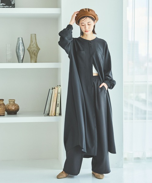 LAKOLE（ラコレ）の「サップVTGシャツワンピース / 592580（シャツワンピース・レディース・ライトベージュ/スミクロ/チャコール/ブラウン・FREE）」の5枚目の写真