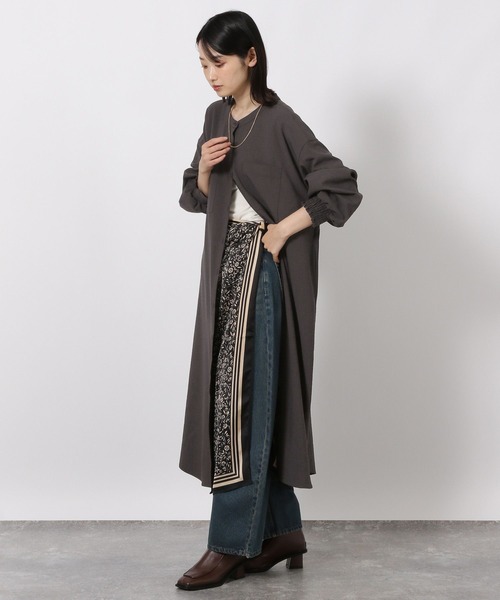 LAKOLE（ラコレ）の「サップVTGシャツワンピース / 592580（シャツワンピース・レディース・ライトベージュ/スミクロ/チャコール/ブラウン・FREE）」の13枚目の写真