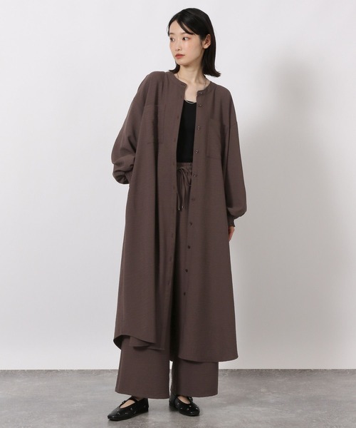 ワンワン WEB限定】フロントZIP衿付きワンピース（ワンピース）｜natural