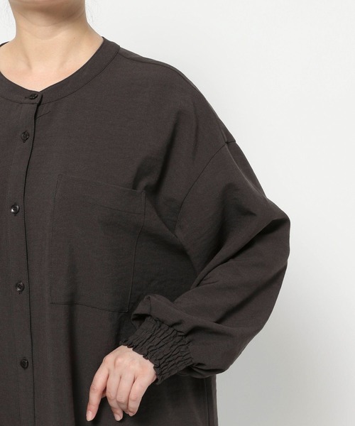 LAKOLE（ラコレ）の「サップVTGシャツワンピース / 592580（シャツワンピース・レディース・ライトベージュ/スミクロ/チャコール/ブラウン・FREE）」の22枚目の写真