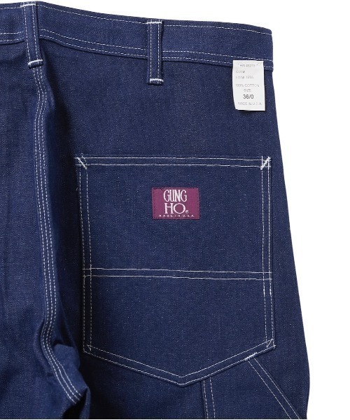 GUNG HO（ガンホー）の「GUNG HO ガンホー / ORIGINAL PAINTER PANTS（デニムパンツ・メンズ・インディゴブルー・30inch/32inch/34inch）」の6枚目の写真