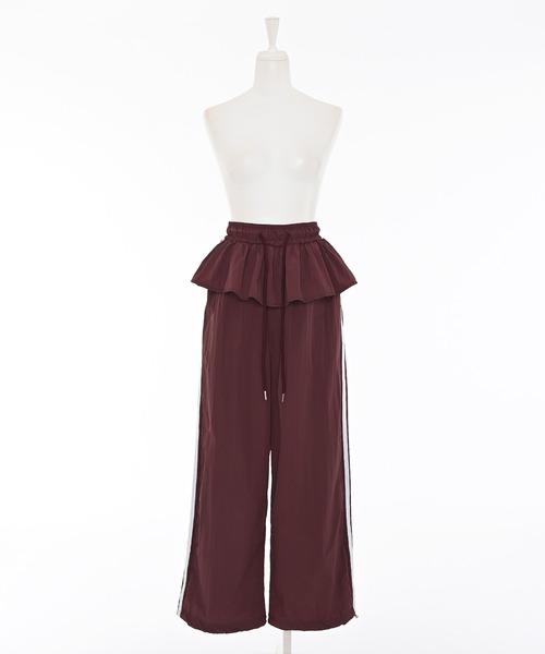 Narcissus(ナルシス)の「フリルトラックラインパンツ/ストリートパンツ/ラインパンツ《動画あり》(その他パンツ・レディース・ネイビー/ボルドー・FREE)」の11枚目の写真