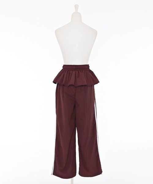 Narcissus(ナルシス)の「フリルトラックラインパンツ/ストリートパンツ/ラインパンツ《動画あり》(その他パンツ・レディース・ネイビー/ボルドー・FREE)」の12枚目の写真