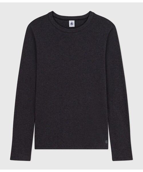 PETIT BATEAU(プチバトー)の「長袖Tシャツ(Tシャツ/カットソー・レディース・チャコールグレー・XX-SMALL/X-SMALL/SMALL/MEDIUM)」の1枚目の写真