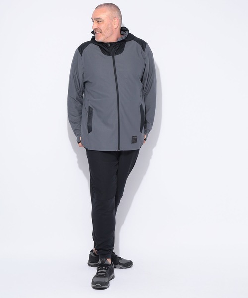 UNDER ARMOUR（アンダーアーマー）の「UNDER ARMOUR (アンダーアーマー) FITTED 切り替え フルジップ パーカー MOTIVATE RIB HYBRID HD（パーカー・メンズ・ワイン/ダークグレー・4XL/5XL/3XL）」の8枚目の写真