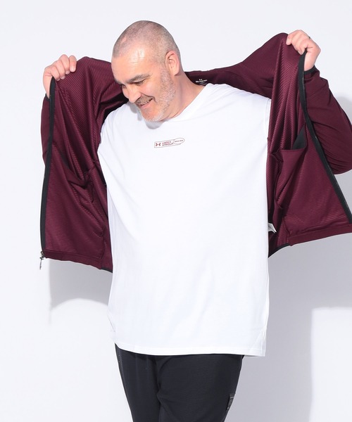 UNDER ARMOUR（アンダーアーマー）の「UNDER ARMOUR (アンダーアーマー) FITTED 切り替え フルジップ パーカー MOTIVATE RIB HYBRID HD（パーカー・メンズ・ワイン/ダークグレー・4XL/5XL/3XL）」の11枚目の写真
