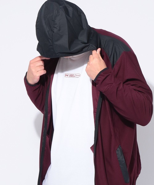 UNDER ARMOUR（アンダーアーマー）の「UNDER ARMOUR (アンダーアーマー) FITTED 切り替え フルジップ パーカー MOTIVATE RIB HYBRID HD（パーカー・メンズ・ワイン/ダークグレー・4XL/5XL/3XL）」の15枚目の写真