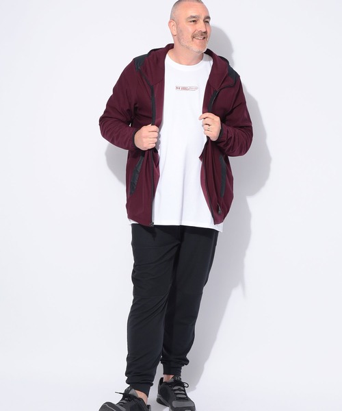 UNDER ARMOUR（アンダーアーマー）の「UNDER ARMOUR (アンダーアーマー) FITTED 切り替え フルジップ パーカー MOTIVATE RIB HYBRID HD（パーカー・メンズ・ワイン/ダークグレー・4XL/5XL/3XL）」の16枚目の写真