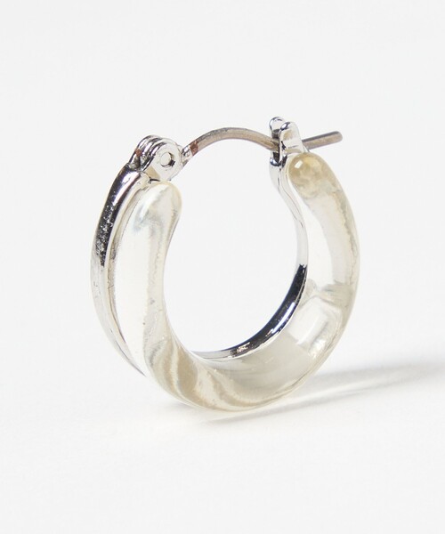 CITEN(シテン)の「<CITEN>クリアメタルフープピアス(ピアス(両耳用)・レディース・ライトブルー/ホワイト・FREE)」の5枚目の写真