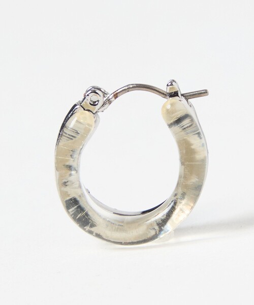 CITEN(シテン)の「<CITEN>クリアメタルフープピアス(ピアス(両耳用)・レディース・ライトブルー/ホワイト・FREE)」の6枚目の写真