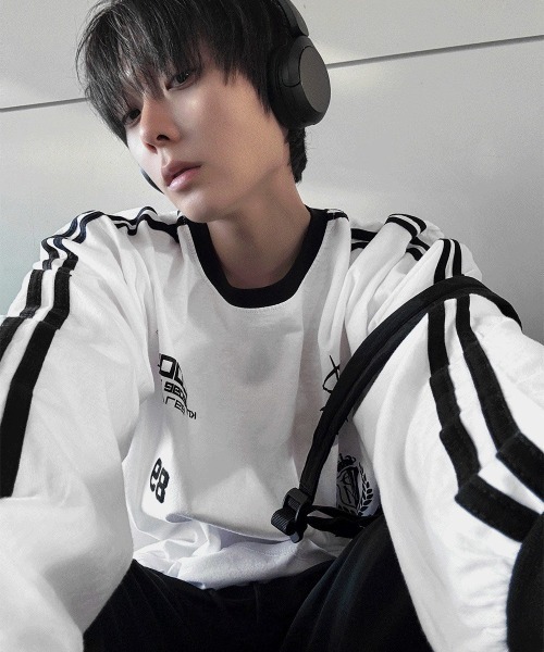 COSYHARU(コシハル)の「89ライン長袖Tシャツ(Tシャツ/カットソー・メンズ・ネイビー/ブラック/ホワイト・FREE)」の8枚目の写真