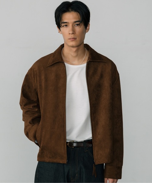 LURAKU】Synthetic Suede Zip Jacket / LURAKU シンセティックスエード