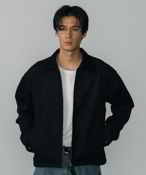 「LURAKU」シンセティックスエードジップジャケット LURAKU】Synthetic Suede Zip Jacket / LURAKU シンセティック