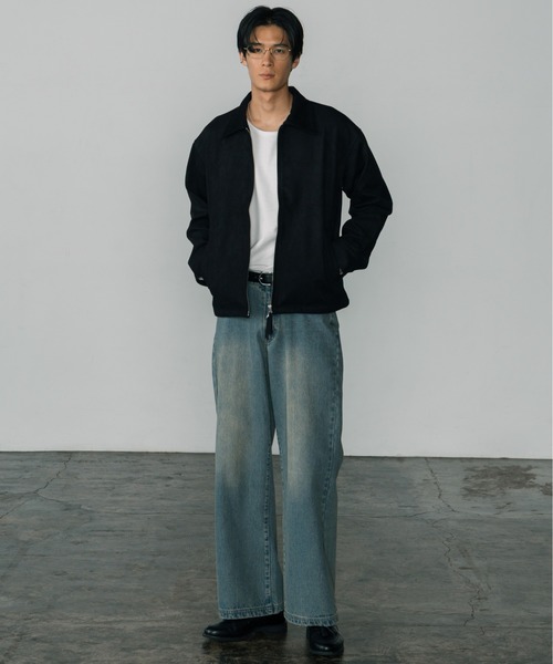 LURAKU】Synthetic Suede Zip Jacket / LURAKU シンセティック