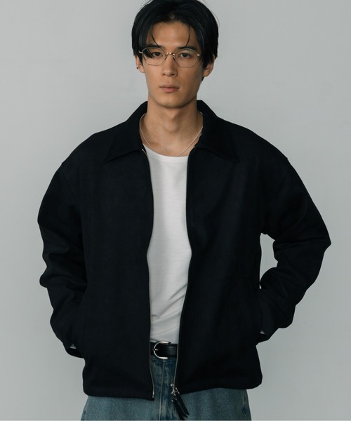「LURAKU」シンセティックスエードジップジャケット LURAKU】Synthetic Suede Zip Jacket / LURAKU シンセティック