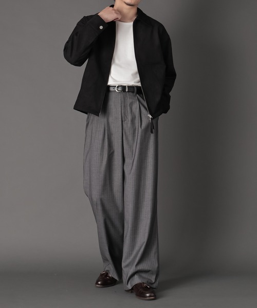 LURAKU】Synthetic Suede Zip Jacket / LURAKU シンセティック