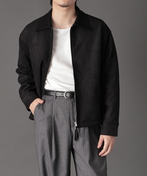 LURAKU】Synthetic Suede Zip Jacket / LURAKU シンセティックスエード