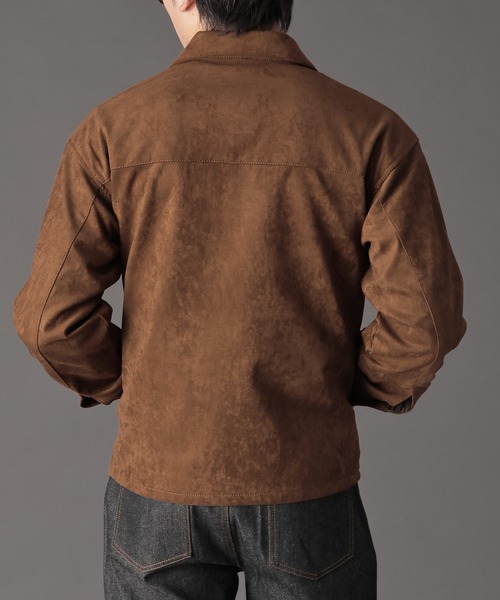 「LURAKU」シンセティックスエードジップジャケット LURAKU】Synthetic Suede Zip Jacket / LURAKU シンセティック