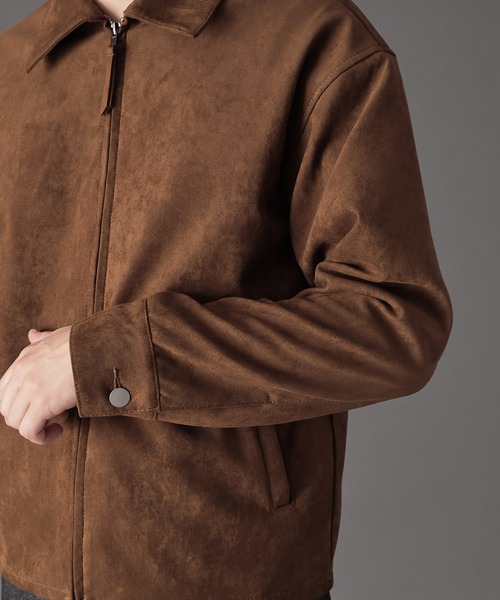 LURAKU】Synthetic Suede Zip Jacket / LURAKU シンセティック