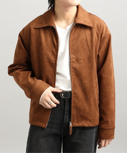 LURAKU】Synthetic Suede Zip Jacket / LURAKU シンセティックスエード