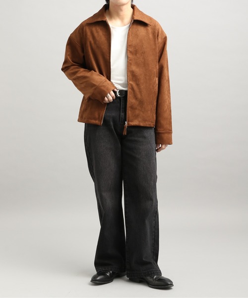 LURAKU】Synthetic Suede Zip Jacket / LURAKU シンセティックスエード