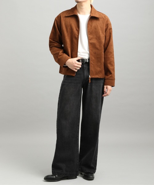 LURAKU】Synthetic Suede Zip Jacket / LURAKU シンセティックスエード