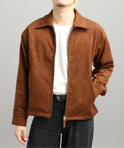 LURAKU】Synthetic Suede Zip Jacket / LURAKU シンセティックスエード