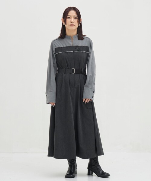 【新品タグ付き】UNITED TOKYO リメイクビスチェワンピース リメイクビスチェワンピース｜ウォッシャブル/防シワ/ストレッチ/抗